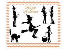 Stickserie - Happy Halloween Hexen